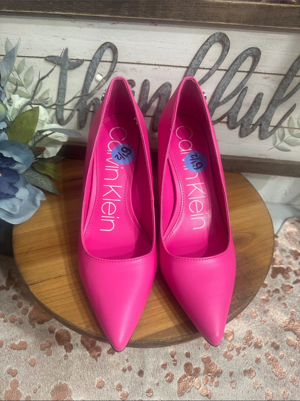NWOT Calvin Klein Hot Pink Pointed-Toe Pumps